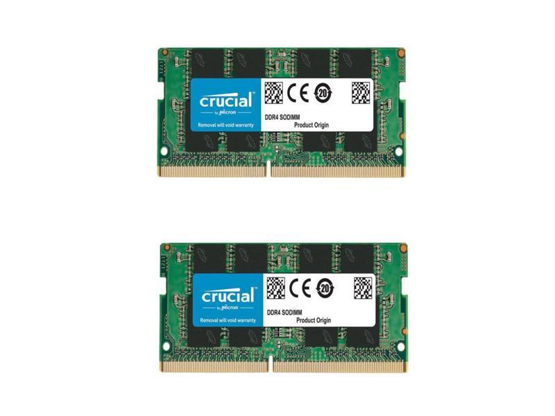 2 x Crucial 8GB 260-Pin DDR4 SO-DIMM DDR4 3200 (PC4 25600) Laptop Memory Model CT8G4SFS832A