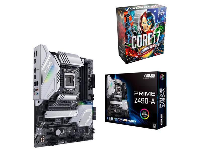 Intel Core i7-10700KA Comet Lake 8-Core 3.8 GHz + ASUS PRIME Z490-A Motherboard