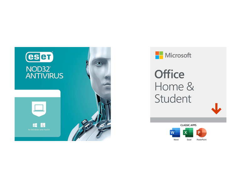 ESET NOD32 Antivirus 1 Year 1 Device + Microsoft Office Home & Student 2019 Combo