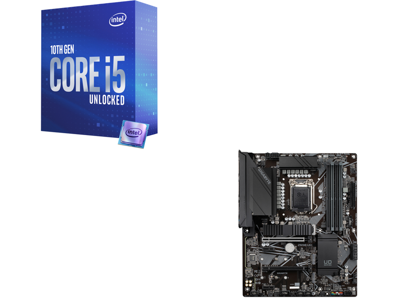 GIGABYTE Z590 UD LGA 1200 ATX Motherboard + Intel i5-10600K Comet Lake 6-Core LGA 1200 125W Processor Combo