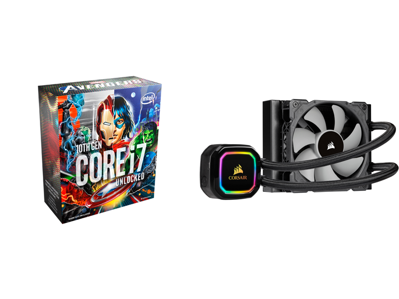 Intel Core i7-10700KA Comet Lake 125W Processor + CORSAIR iCUE H60i RGB PRO XT Liquid CPU Cooler Combo