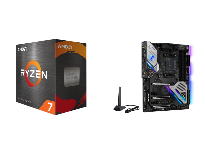 ASRock X570 TAICHI ATX AMD Motherboard + AMD Ryzen 7 5800X 105W Processor Combo