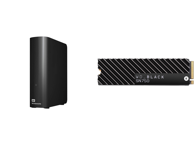 WD Elements 16TB USB 3.0 Desktop External HDD + WD BLACK SN750 NVMe M.2 2280 1TB PCIe 3.0 x4 Internal SSD Combo