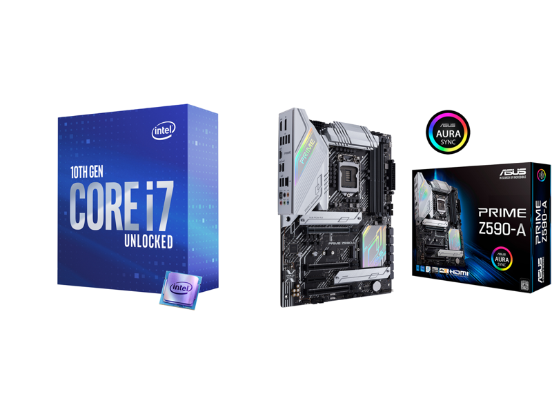 Intel Core i7-10700K Comet Lake 8-Core 3.8GHz 125W Processor + ASUS Prime Z590-A ATX Motherboard Combo