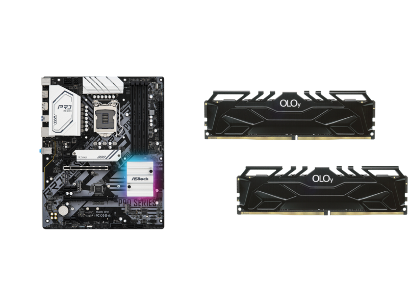 ASRock Z590 PRO4 LGA 1200 ATX Intel Motherboard + OLOy 16GB (2 x 8GB) DDR4 3200 (PC4 25600) Memory Combo