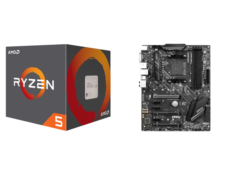 MSI X470 GAMING PLUS MAX AMD Motherboard + AMD RYZEN 5 2600 65W Desktop Processor Combo