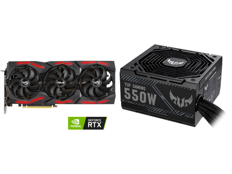 ASUS ROG STRIX GeForce RTX 2060 6GB GDDR6 Graphics Card + ASUS TUF GAMING 550W Bronze PSU Combo