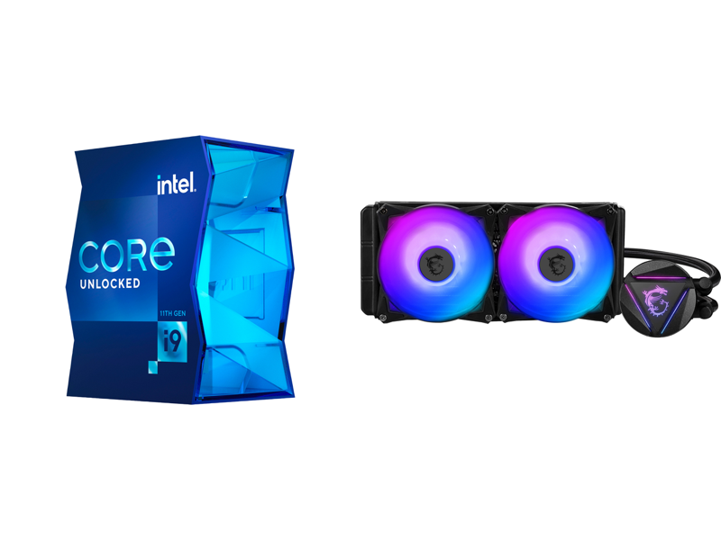 Intel Core i9-11900K Rocket Lake 8-Core 125W Processor + MSI MAG Series CORELIQUID 280R, RGB CPU Liquid Cooler Combo