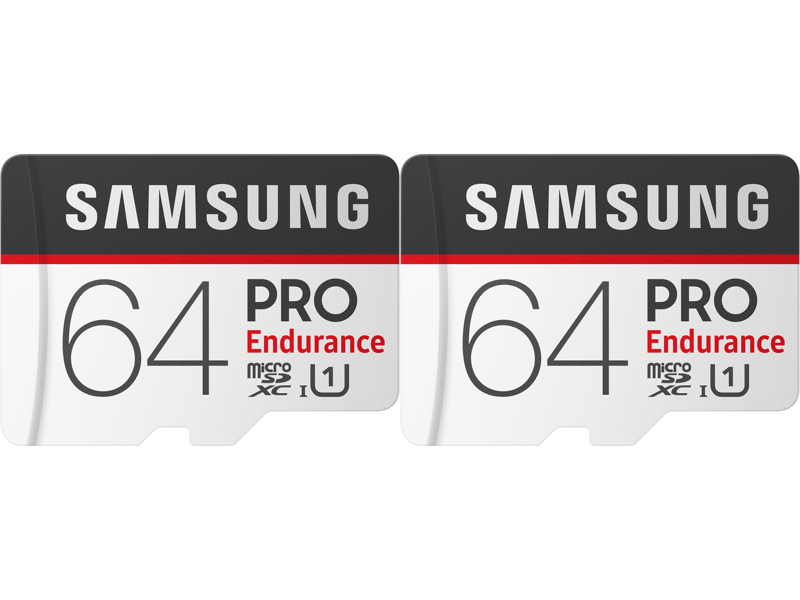 2x SAMSUNG 64GB PRO Endurance microSDXC UHS-I/U1 Memory Card with Adapter, Speed Up to 100MB/s (MB-MJ64GA/AM)