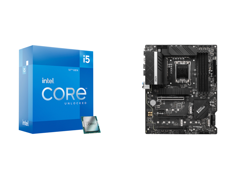 Intel Core i5-12600K Alder Lake LGA 1700 125W Processor + MSI PRO Z690-A DDR4 LGA 1700 ATX Intel Motherboard Combo