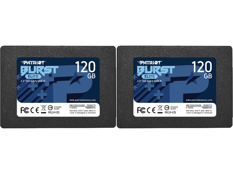(2-Pack) Patriot Burst Elite 2.5" 120GB SATA III Internal SSD