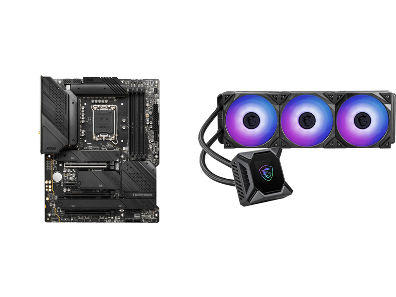 MSI MPG CORELIQUID K360 ARGB CPU Liquid Cooler + MSI MAG Z690 TOMAHAWK WIFI DDR4 ATX Intel Motherboard Combo