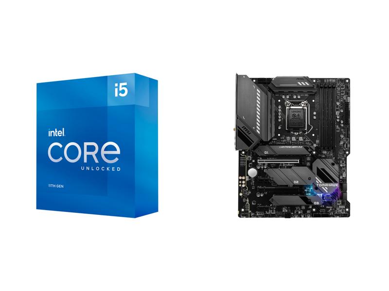 MSI MAG Z590 TOMAHAWK WIFI ATX Intel Motherboard + Intel Core i5-11600K Rocket Lake 125W Processor Combo