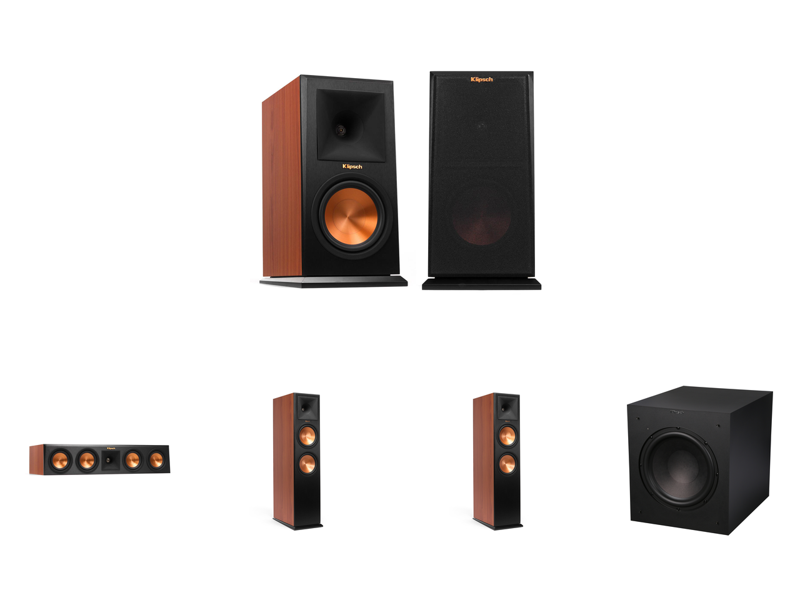 Klipsh Combo: 2x Floorstanding Speakers + Bookshelf Speakers + Center Channel Speaker + 10" Powered Subwoofer