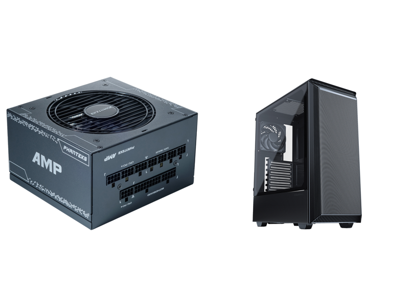 Phanteks Eclipse P300A High Airflow Compact ATX Mid-Tower Case + Phanteks AMP 550W 80PLUS Gold ATX Fully Modular Power Supply Combo