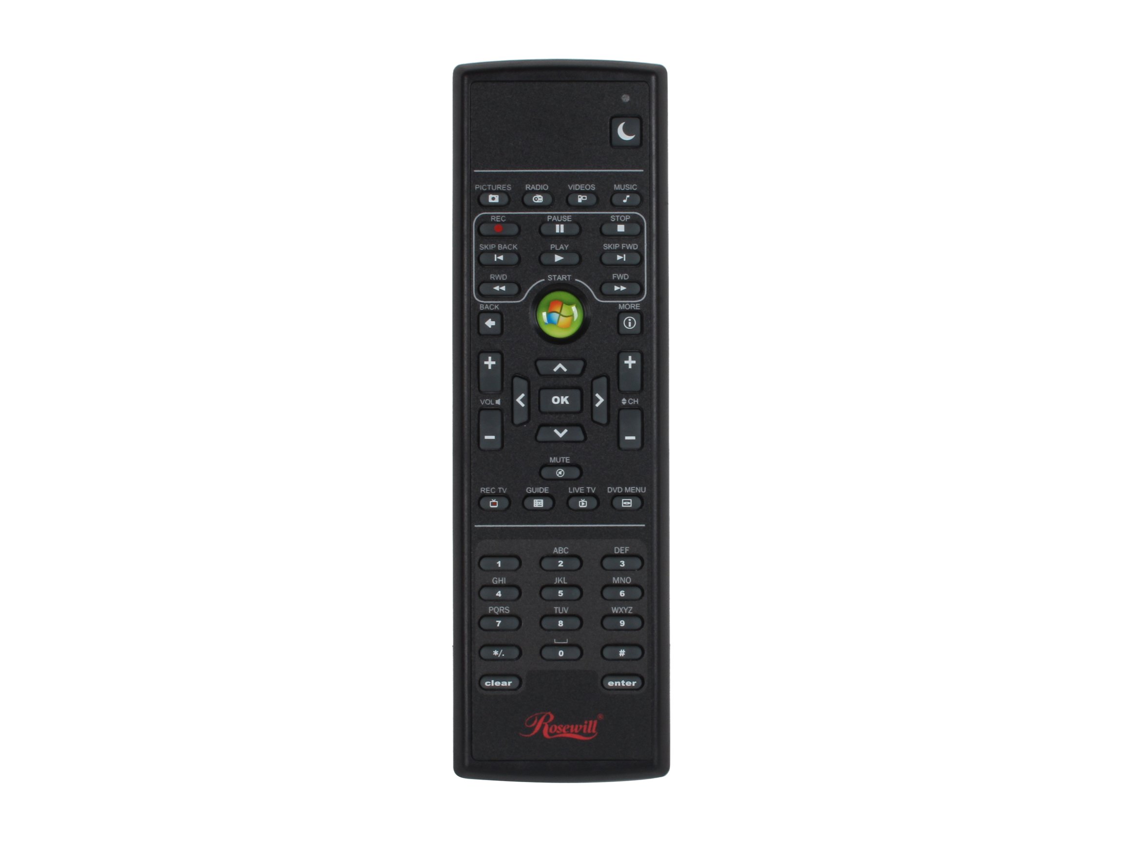 Rosewill RHRC 11001 Windows 7 Certified MCE Infrared Remote Control 