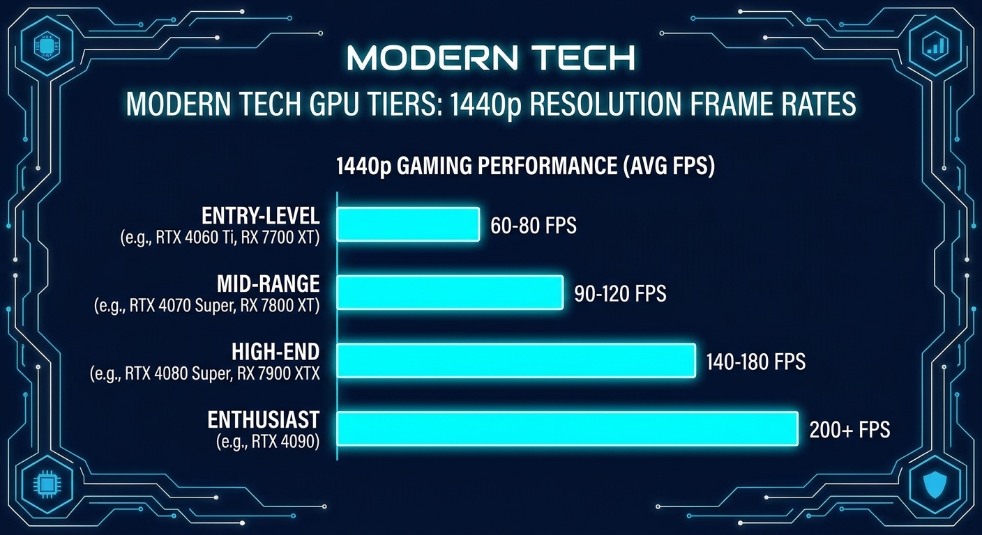 GPU performance comparison chart for 1440p gaming resolution