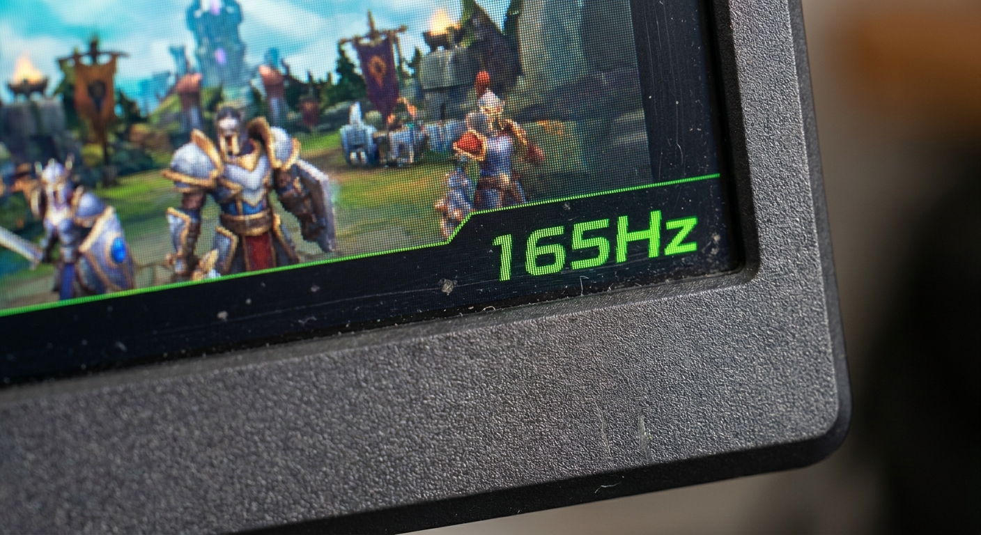 Gaming monitor with 165Hz high refresh rate display for competitive gaming