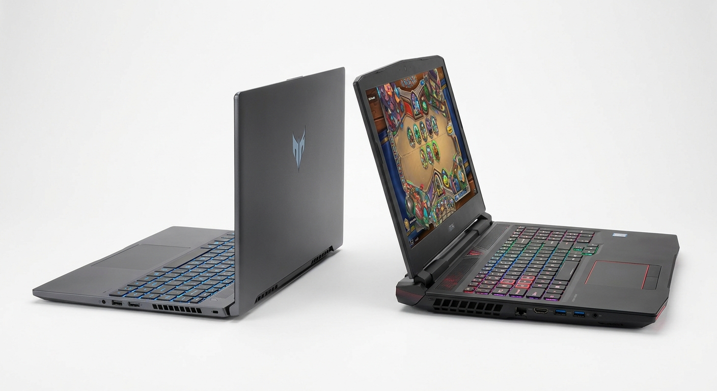 Thin gaming laptop vs thick high-performance gaming laptop comparison