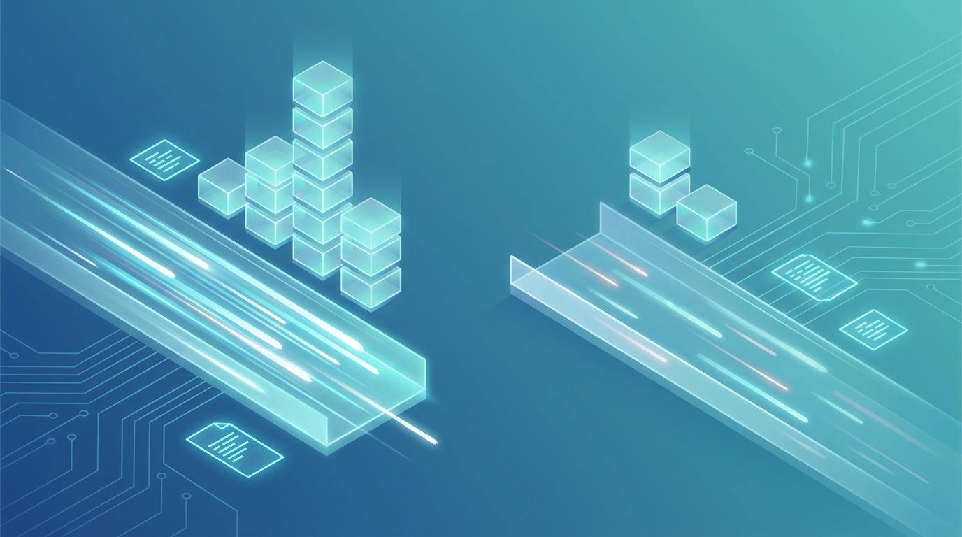 Conceptual illustration comparing DDR5 memory speed and capacity tiers