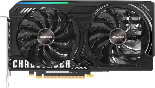 ASRock Challenger Arc B580 graphics card with dual fan cooler
