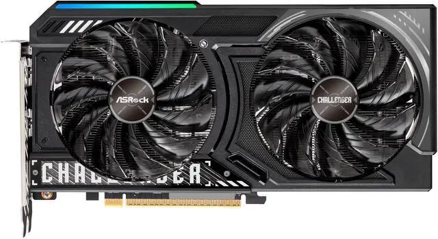 ASRock Challenger Radeon RX 9060 XT 16GB graphics card with dual axial fans