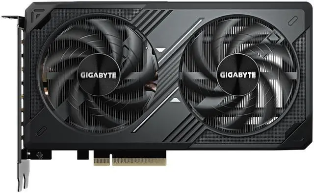 GIGABYTE WINDFORCE GeForce RTX 5060 graphics card with two fans and a black shroud
