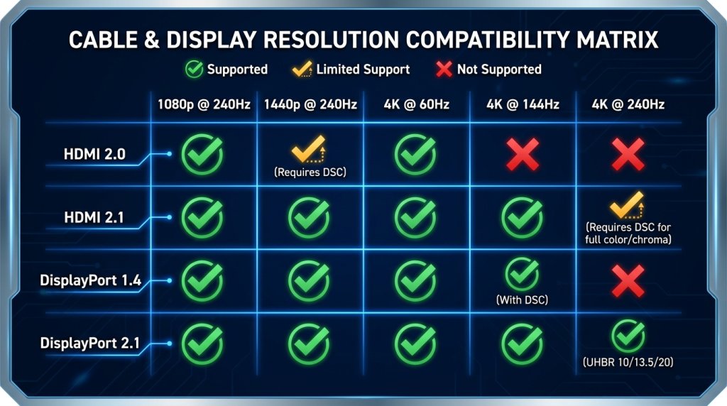 Cable Bandwidth vs Refresh Rate Infographic