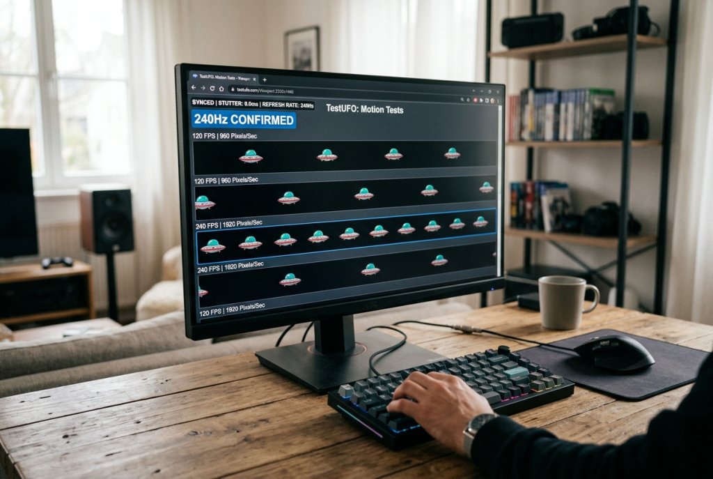 UFO Refresh Rate Test on Monitor