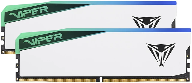 Patriot Viper Elite 5 white DDR5 memory modules with aluminium heat spreaders