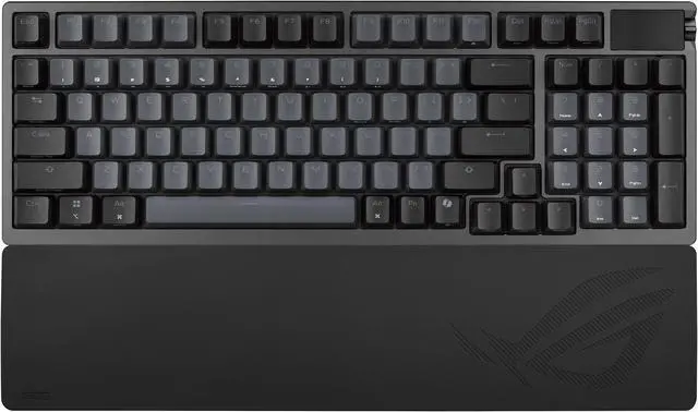 ASUS ROG Azoth 96 HE wireless gaming keyboard with OLED display in black