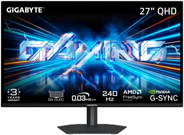 GIGABYTE 27-inch QHD 240Hz OLED monitor