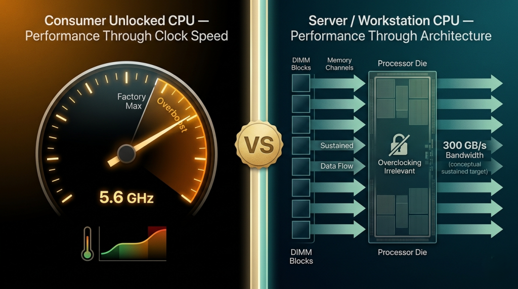 Overclocking vs server architecture philosophy