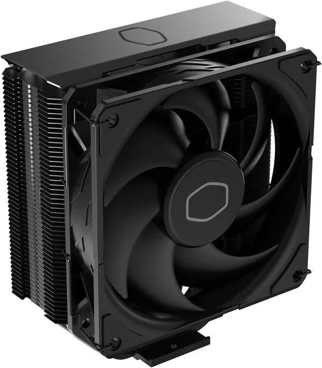 Cooler Master Hyper 212 Black single-tower CPU air cooler with a 120mm fan