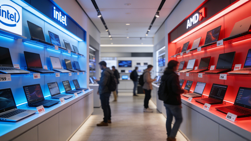 Intel and AMD Laptop Selection Wall