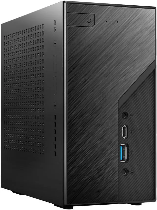 ASRock DeskMini X600W barebone mini PC, a small black cube-shaped chassis
