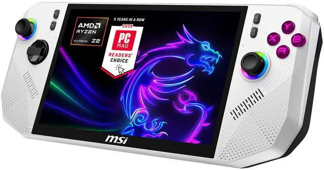 MSI Claw A8 gaming handheld with AMD Ryzen Z2 Extreme processor