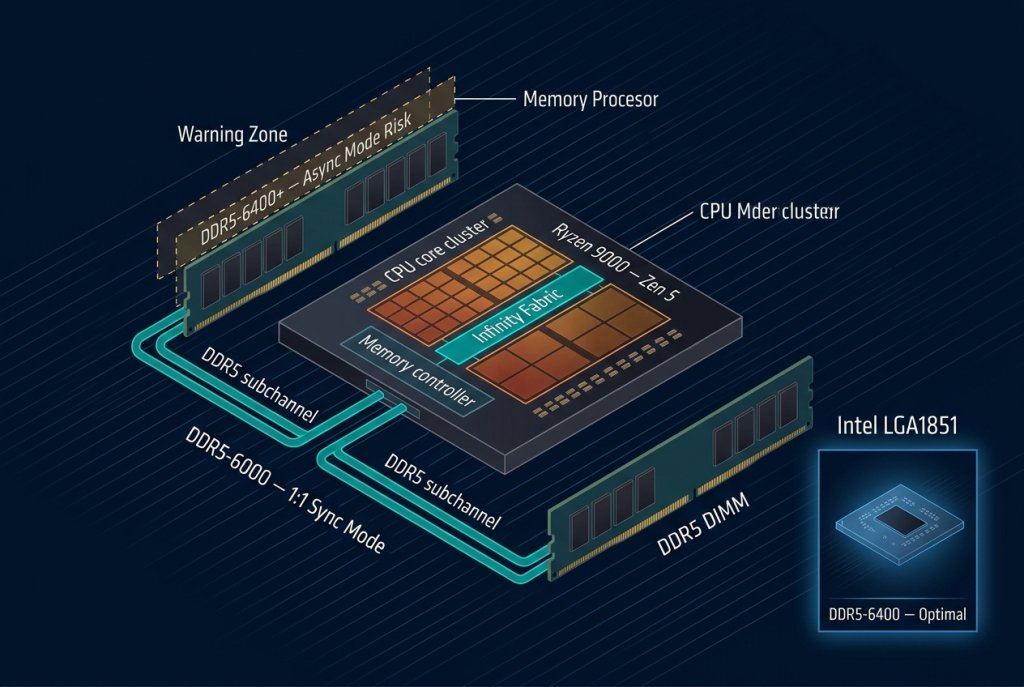 AMD AM5 memory topology diagram