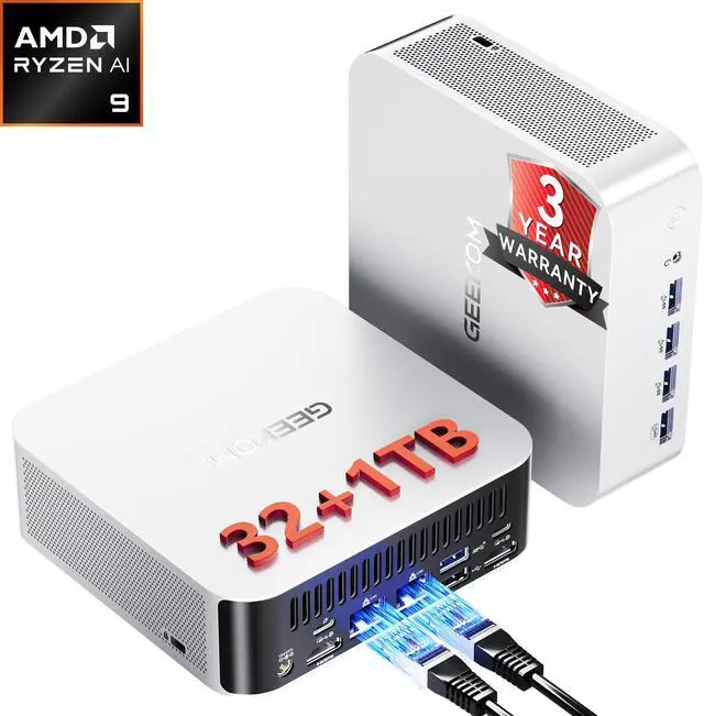 GEEKOM A9 MAX mini PC with AMD Ryzen AI 9 HX 370