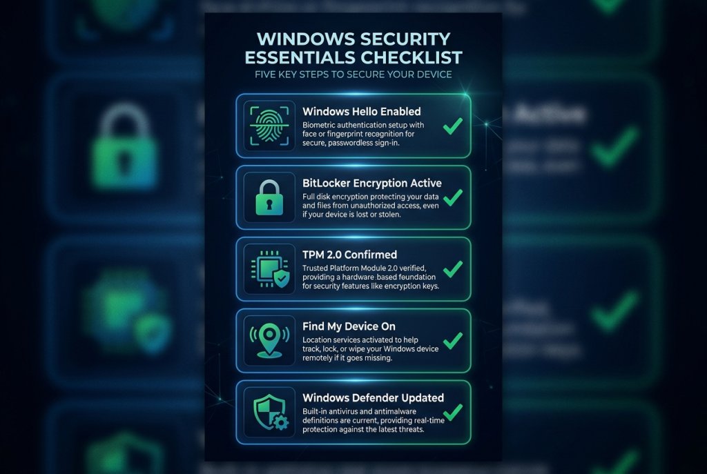 Security Setting Sample What to Do After Buying a New Laptop: 10-Step Checklist (2026) | Newegg ...