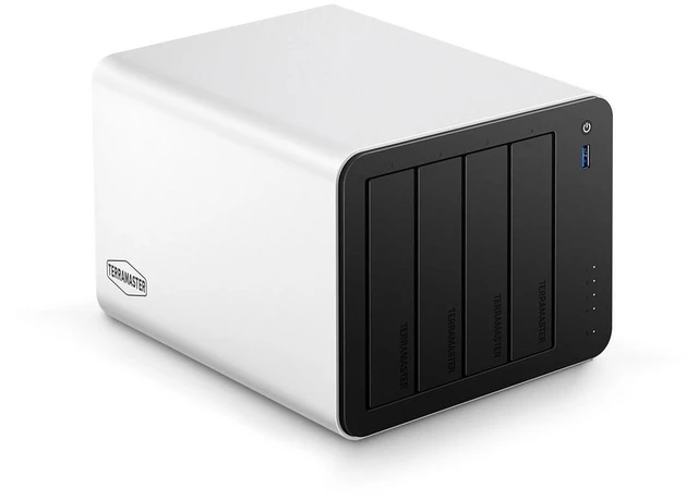 TERRAMASTER F4-425 Plus four-bay NAS enclosure in aluminum