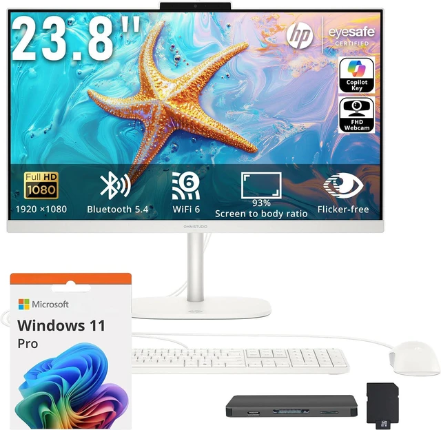 HP OmniStudio all-in-one desktop in white