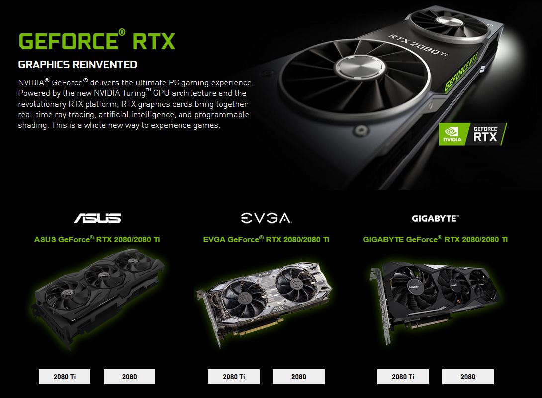 NVIDIA GeForce RTX 2080 & 2080 Ti