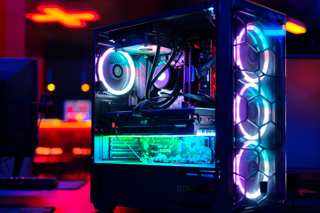 A high-end pre-built gaming PC