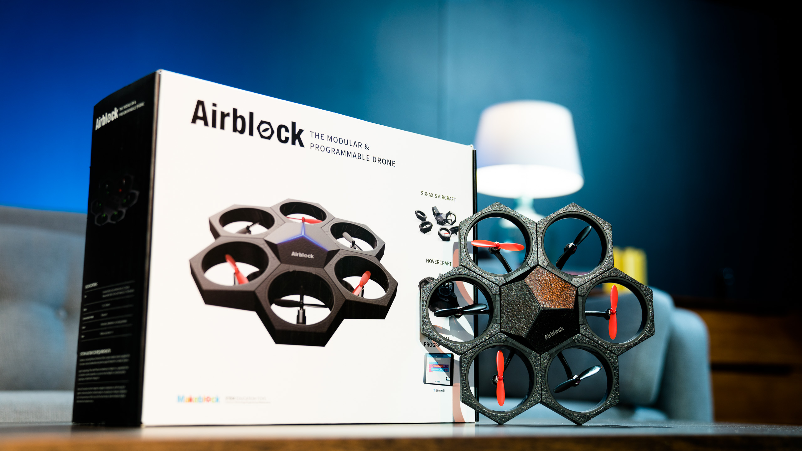 The Airblock programmable drone is another STEM toy from Makeblock that combines coding with a fun construction aspect, to teach kids applicable tech skills. 