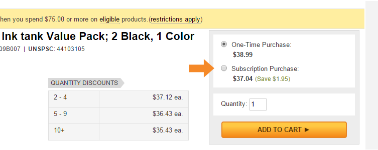 Subscription Program: Starting a Plan - Step 1