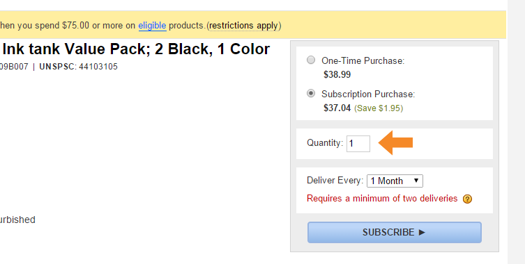 Subscription Program: Starting a Plan - Step 2