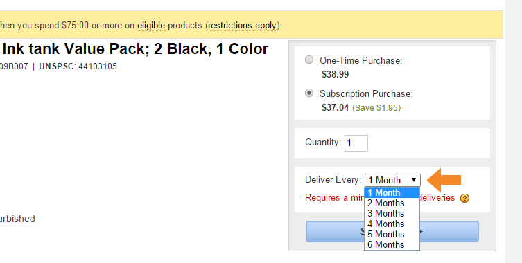 Subscription Program: Starting a Plan - Step 3
