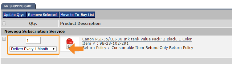 Subscription Program: Starting a Plan - Step 4a