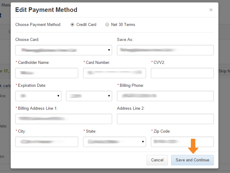 Subscription Program: Modifying a Subscription - Step 5
